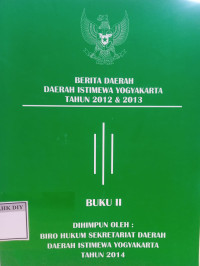 Image of BERITA DAERAH DIY TAHUN 2012 & 2013 BUKU II