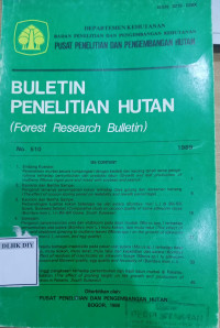 Image of BULETIN PENELITIAN HUTAN (Forest Research Bulletin)